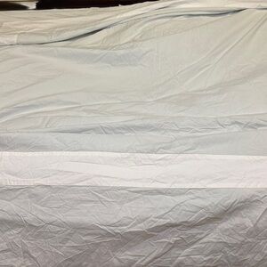 Used Serena And Lily king Size 100% Cotton Duvet Cover. Sky Blue and White.